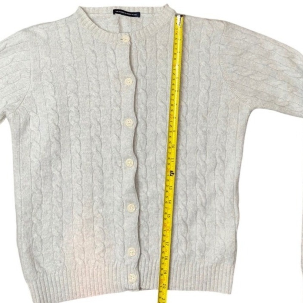 Brandy Melville Wool Blend Cable Knit Cardigan Sweater Gray Made‎ in Italy OS - Picture 5 of 12